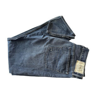 Polo Ralph Lauren Blue Jeans 36x32 100% Cotton Mild Distressed